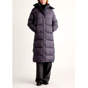 Quince Women's Carbon Gray Responsible Down Long Puffer Jacket Size S
